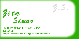 zita simor business card